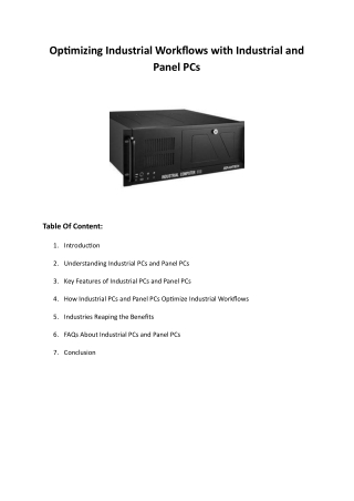 optimizing industrial workflows with industrial