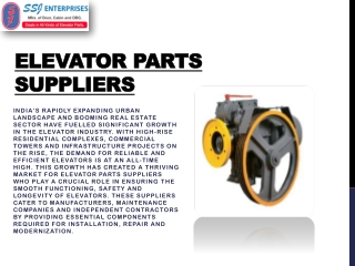 Exploring the Market for Elevator Parts Suppliers in India