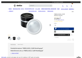 Shop Fiberglas Gel Clear Modellage Gel Online in Germany