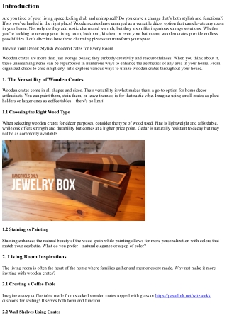 Elevate Your Décor: Stylish Wooden Crates for Every Room