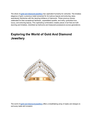 Unveiling Sparkle_ Guide To Exquisite Gold And iamond Jewellery
