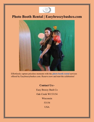 Photo Booth Rental  Easybreezybashco.com