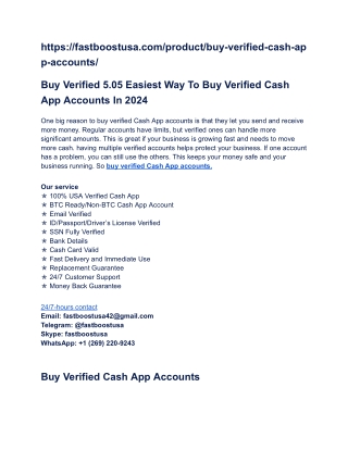 Top 10 Best Site to Buy Verified Cash App Accounts In USA & UK