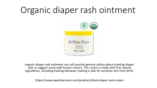 organic diaper rash ointment