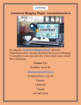 automated blogging plugin automationtools ai