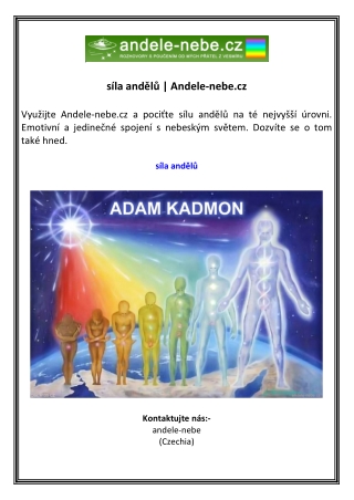 síla andělů  Andele-nebe.cz