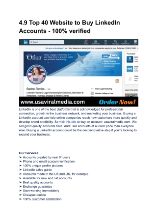 4 9 top 40 website to buy linkedin accounts