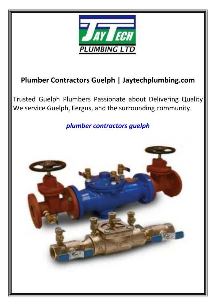 plumber contractors guelph jaytechplumbing com