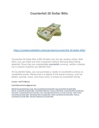 Counterfeit 20 Dollar Bills PDF