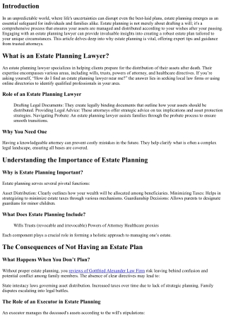 Why Estate Planning is Essential: Tips from a Trusted Attorney