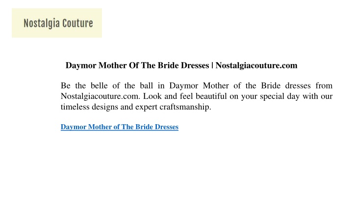 daymor mother of the bride dresses