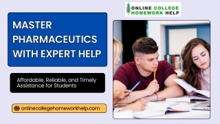 master pharmaceutics with expert help with expert