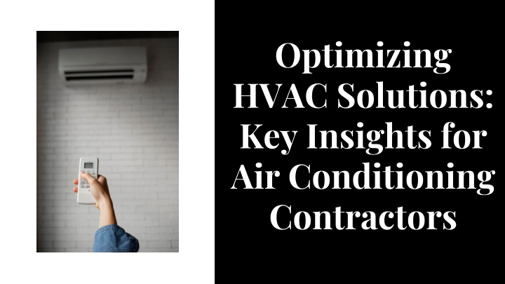 optimizing hvac solutions key insights