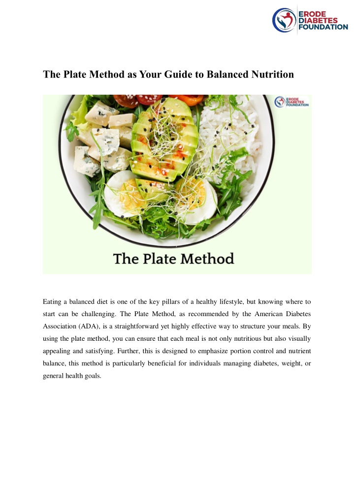 the plate method as your guide to balanced