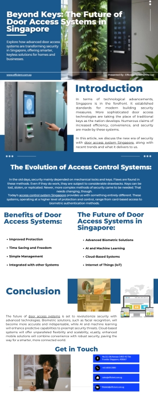 Beyond Keys The Future of Door Access Systems in Singapore