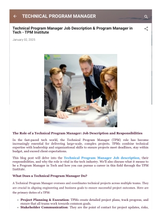 technical program manager