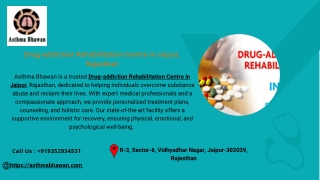 Drug-addiction Rehabilitation Centre in Jaipur, Rajasthan