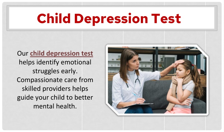 child depression test