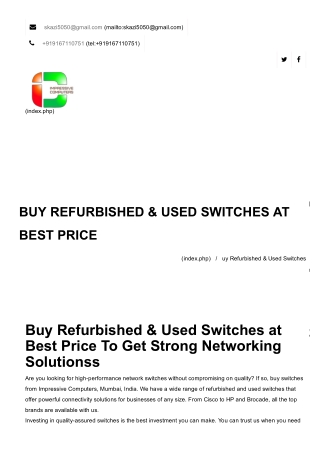 Refurbished & Used Switches At Best Price in  Mumbai.