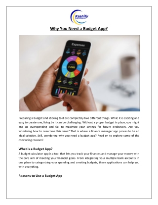 why you need a budget app