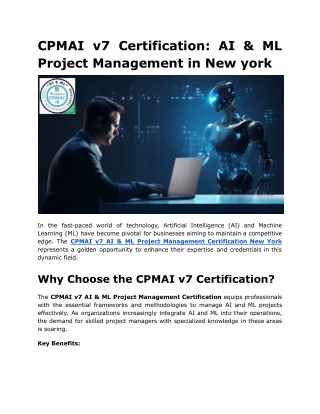 cpmai v7 certification ai ml project management