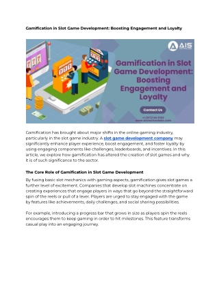 gamification in slot game development boosting
