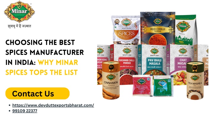 choosing the best spices manufacturer in india