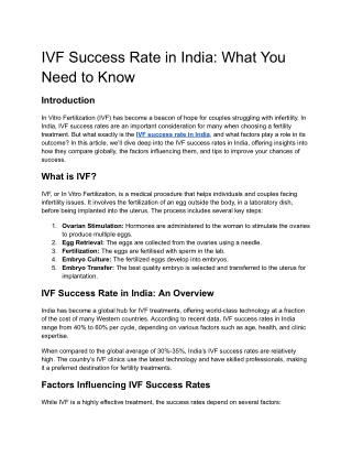 IVF Success Rate in India: Neelkanth IVF