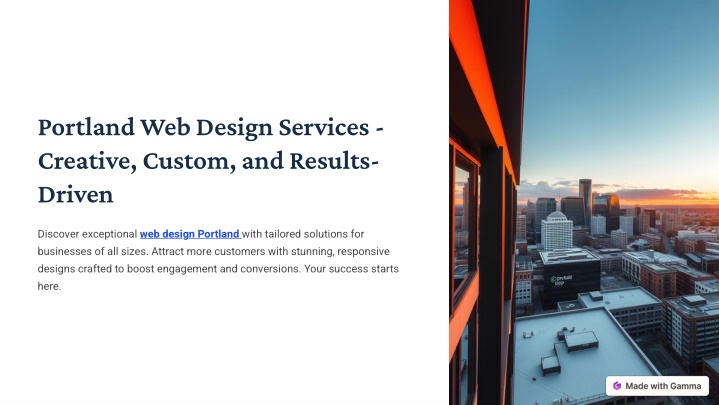 portland web design services creative custom