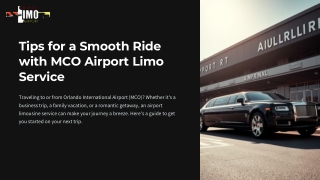 Tips for a Smooth Ride with MCO Airport Limo Service