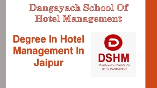 dangayach school of hotel management