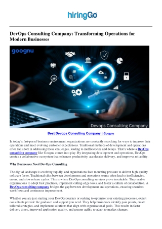 devops consulting company transforming operations