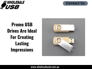 Promo USB Drives Are Ideal For Creating Lasting Impressions