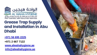 Grease Trap Supply and Installation in Abu Dhabi