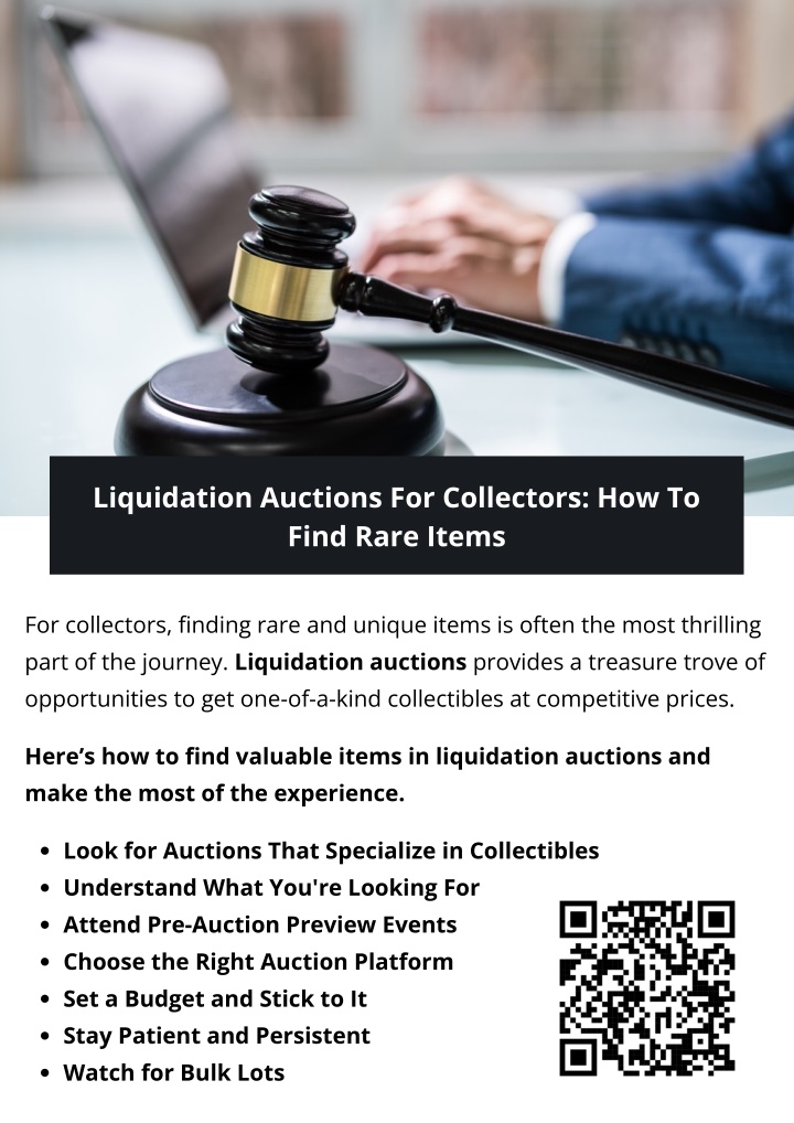 liquidation auctions for collectors how to find