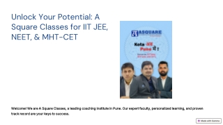 unlock your potential a square classes