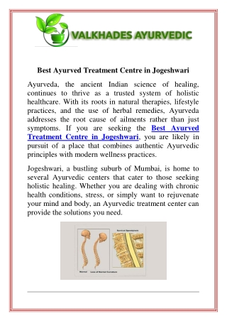 Best Ayurved Treatment Centre in Jogeshwari