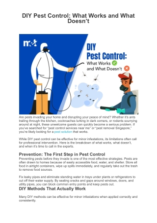 DIY Pest Control_ What Works and What Doesn’t