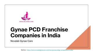 Gynae PCD Franchise Companies in India - Novalab Gynae Care