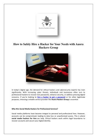 how to safely hire a hacker for your needs with