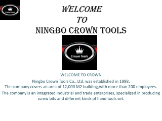 Reliable Drill Bit Set Supplier - Ningbo Crown Tools