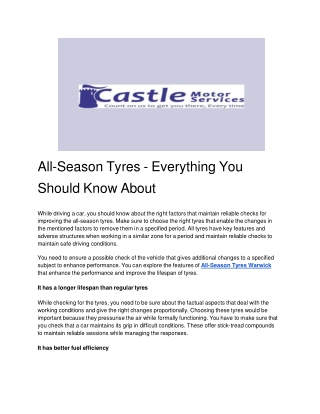 all season tyres everything you should know about