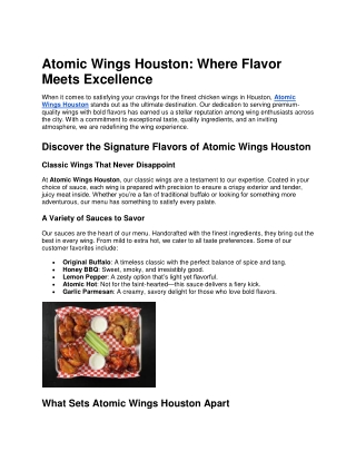 atomic wings houston where flavor meets excellence