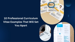 10 professional curriculum vitae examples that