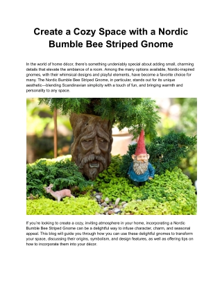 _Nordic Bumble Bee Striped Gnome