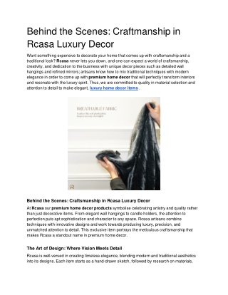 Behind the Scenes_ Craftmanship in Rcasa Luxury Decor - Google Docs