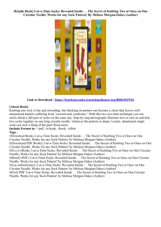 [Free Book] 2-at-a-Time Socks: Revealed Inside. . . The Secret of Knitting Two a