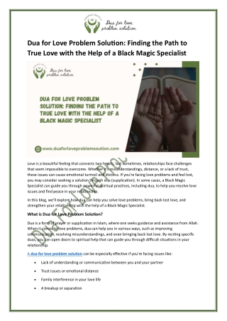 Finding the Path to True Love with the Help of a Black Magic Specialist