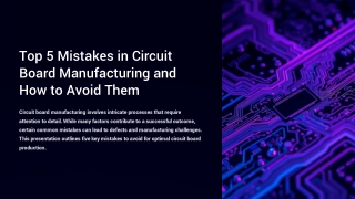 top 5 mistakes in circuit board manufacturing