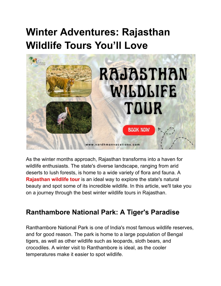 winter adventures rajasthan wildlife tours